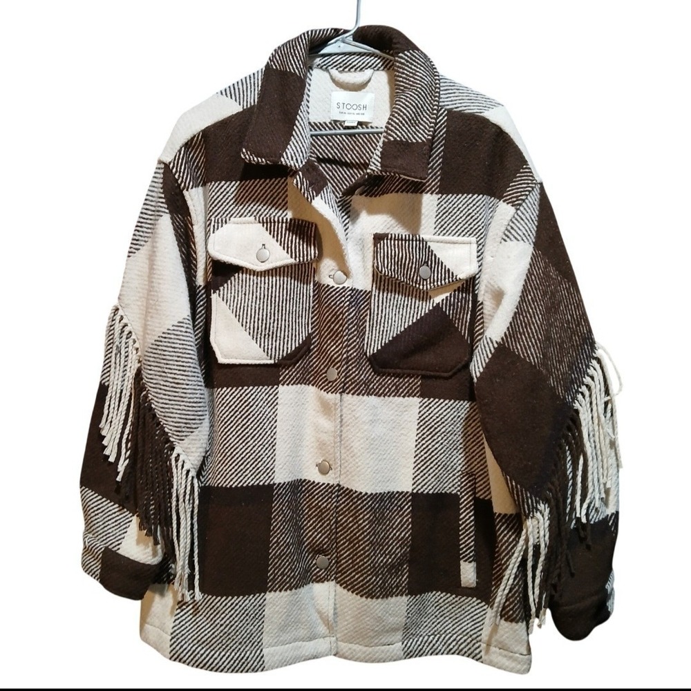Stoosh Jacket Size‎ XL Western Fringe Wool Look And Feel
